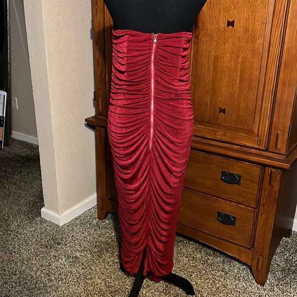 Fashion Nova All Ruched and Ready Midi Dress - Picture 4 of 5